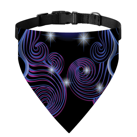 Dark Gemini Zodiac Sign Print Over The Collar Dog Bandana