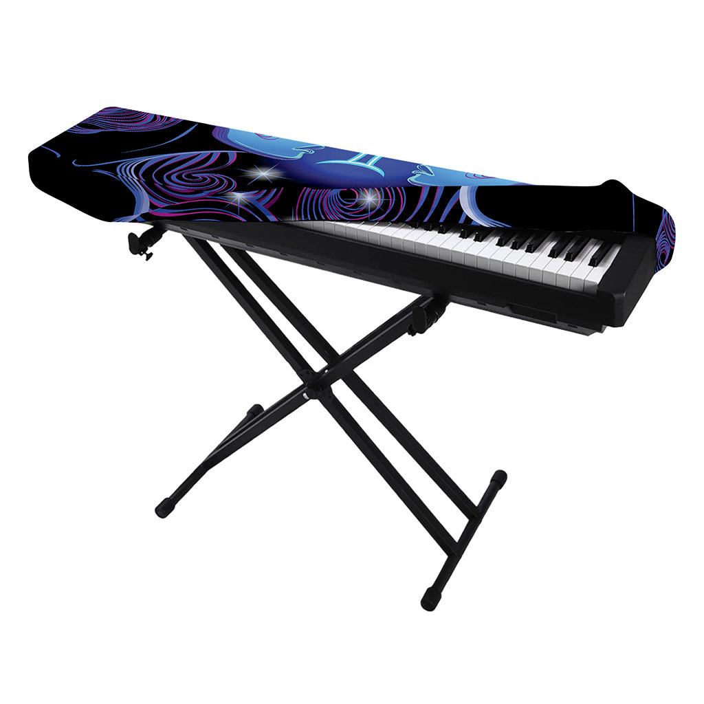 Dark Gemini Zodiac Sign Print Piano Keyboard Cover