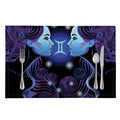 Dark Gemini Zodiac Sign Print Placemat