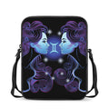 Dark Gemini Zodiac Sign Print Rectangular Crossbody Bag