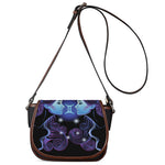 Dark Gemini Zodiac Sign Print Saddle Bag