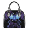 Dark Gemini Zodiac Sign Print Shoulder Handbag