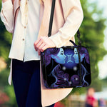 Dark Gemini Zodiac Sign Print Shoulder Strap Bible Bag