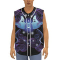 Dark Gemini Zodiac Sign Print Sleeveless Baseball Jersey