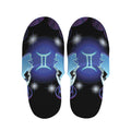 Dark Gemini Zodiac Sign Print Slippers
