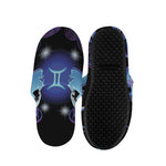 Dark Gemini Zodiac Sign Print Slippers