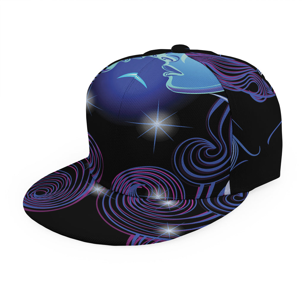 Dark Gemini Zodiac Sign Print Snapback Cap