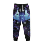 Dark Gemini Zodiac Sign Print Sweatpants