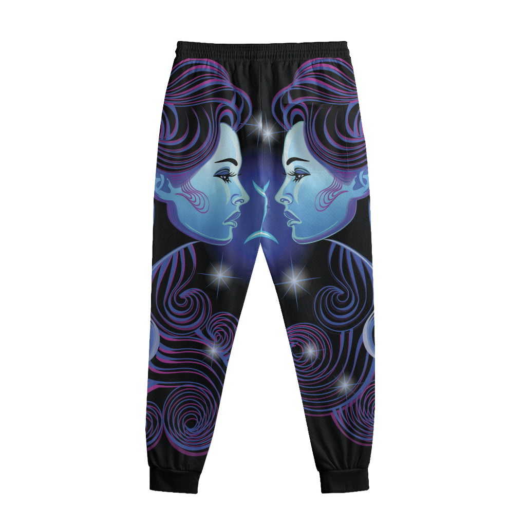 Dark Gemini Zodiac Sign Print Sweatpants