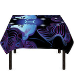 Dark Gemini Zodiac Sign Print Tablecloth