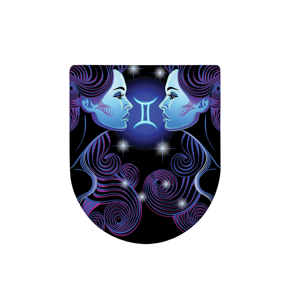 Dark Gemini Zodiac Sign Print Toilet Lid Cover