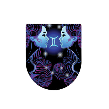 Dark Gemini Zodiac Sign Print Toilet Lid Cover