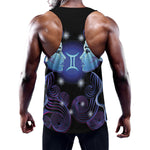 Dark Gemini Zodiac Sign Print Training Tank Top