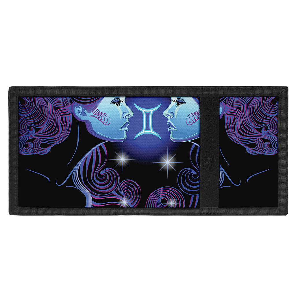 Dark Gemini Zodiac Sign Print Trifold Wallet