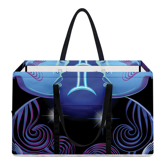 Dark Gemini Zodiac Sign Print Utility Tote Bag
