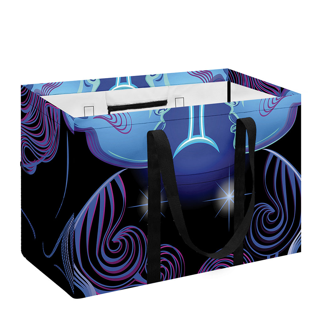 Dark Gemini Zodiac Sign Print Utility Tote Bag