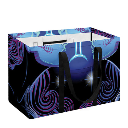 Dark Gemini Zodiac Sign Print Utility Tote Bag