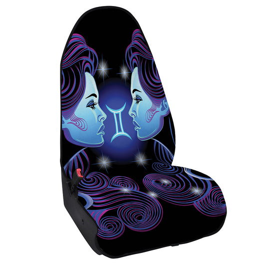 Dark Gemini Zodiac Sign Print Waterproof Car Seat Cover