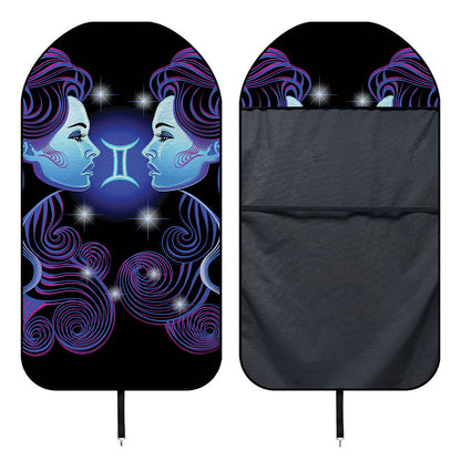Dark Gemini Zodiac Sign Print Waterproof Car Seat Cover