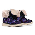 Dark Gemini Zodiac Sign Print Winter Boots