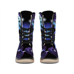 Dark Gemini Zodiac Sign Print Winter Boots