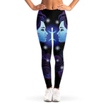 Dark Gemini Zodiac Sign Print Women's Leggings