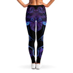 Dark Gemini Zodiac Sign Print Women's Leggings