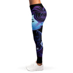 Dark Gemini Zodiac Sign Print Women's Leggings
