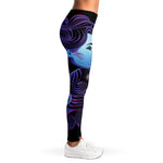 Dark Gemini Zodiac Sign Print Women's Leggings