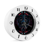 Dark Geometric Wolf Print Alarm Clock
