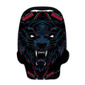 Dark Geometric Wolf Print Baby Seat Cover