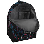 Dark Geometric Wolf Print Backpack