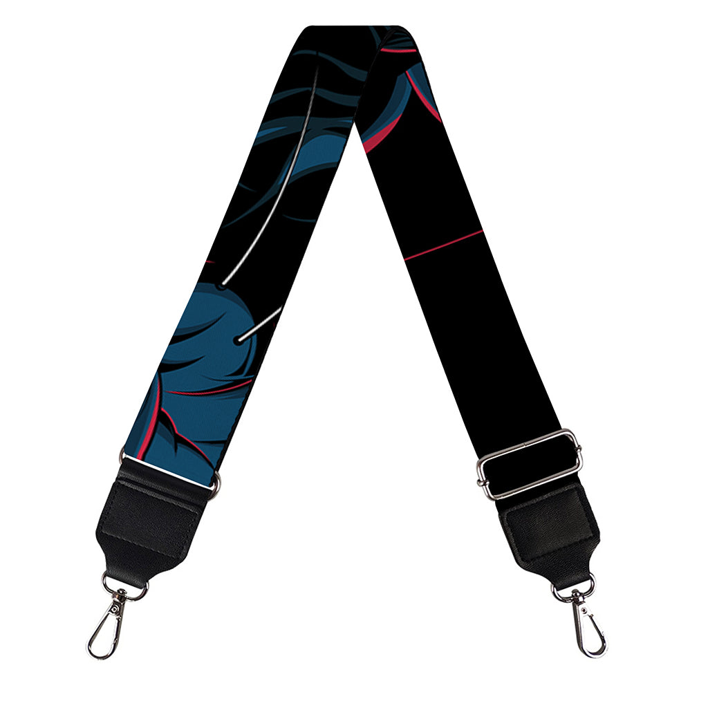 Dark Geometric Wolf Print Bag Strap