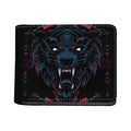 Dark Geometric Wolf Print Bifold Wallet