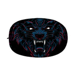 Dark Geometric Wolf Print Car Side Mirror Covers