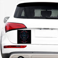 Dark Geometric Wolf Print Car Sticker