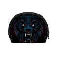 Dark Geometric Wolf Print Coin Purse