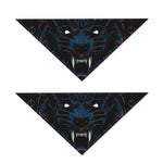 Dark Geometric Wolf Print Dog Bandana
