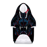 Dark Geometric Wolf Print Dog Zip Up Hoodie