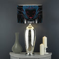 Dark Geometric Wolf Print Drum Lamp Shade