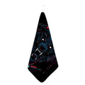 Dark Geometric Wolf Print Hand Towel