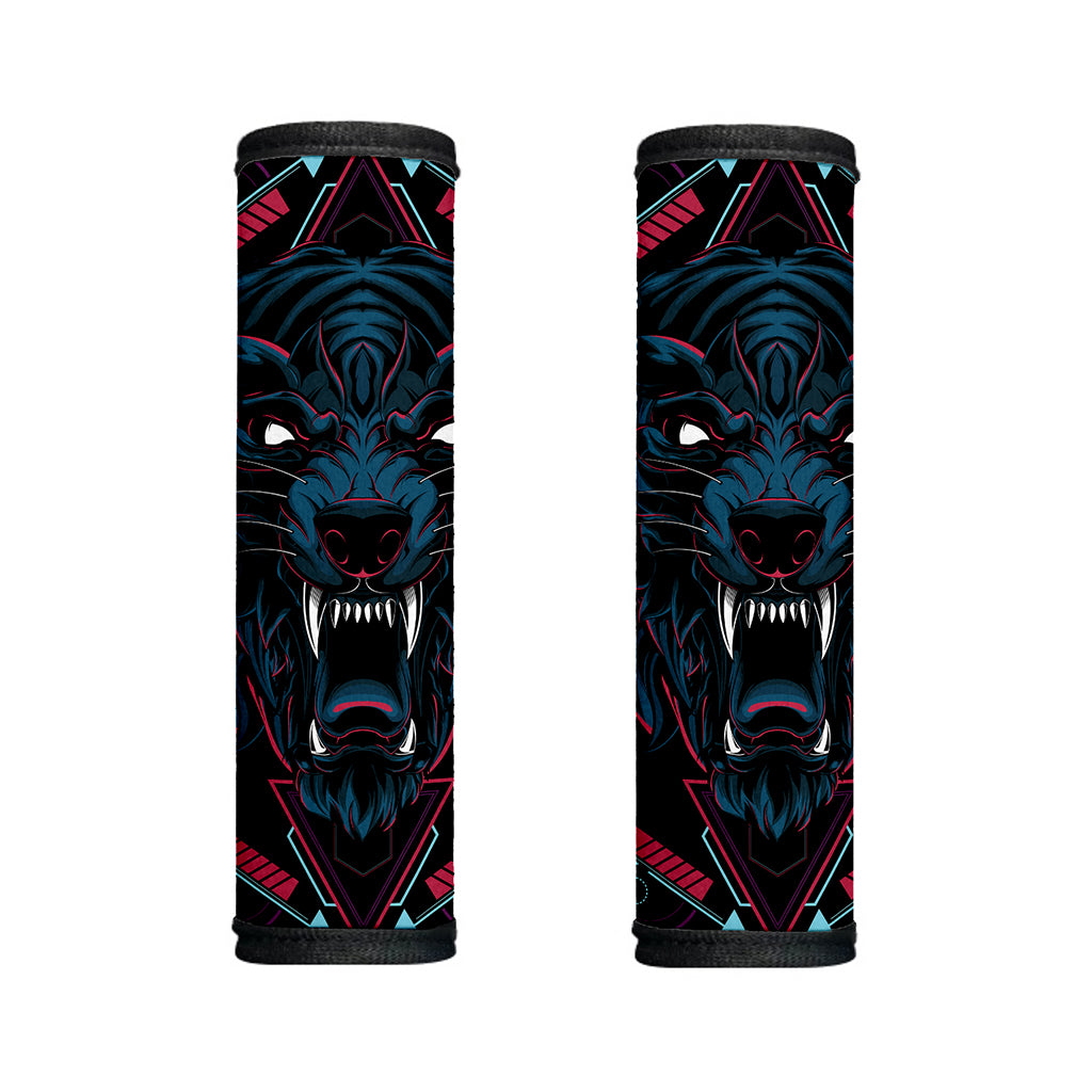 Dark Geometric Wolf Print Handle Covers