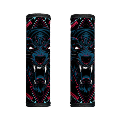 Dark Geometric Wolf Print Handle Covers