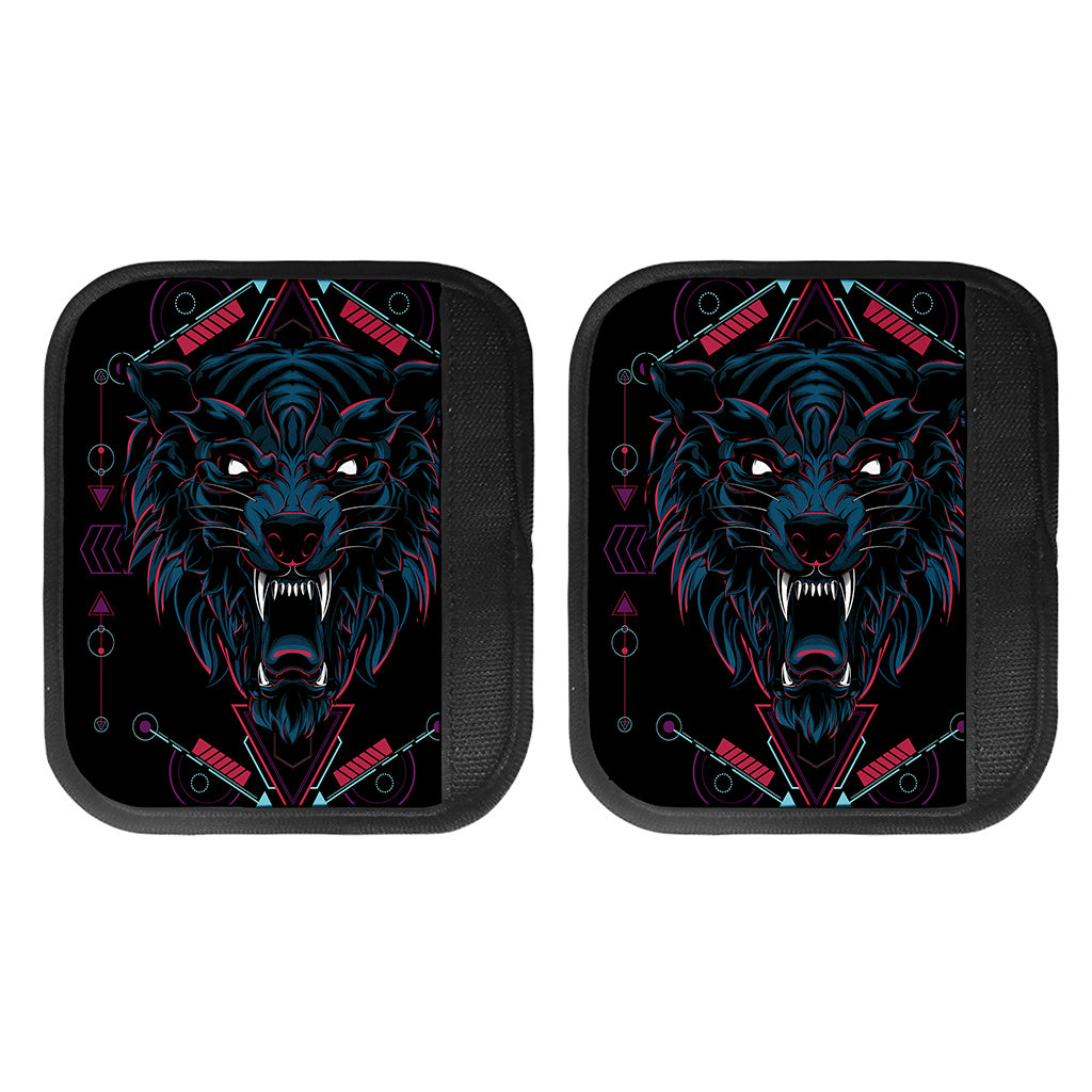 Dark Geometric Wolf Print Handle Covers
