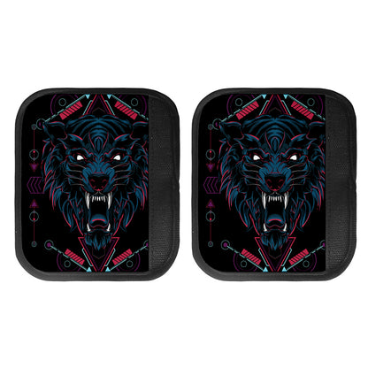 Dark Geometric Wolf Print Handle Covers