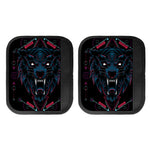 Dark Geometric Wolf Print Handle Covers