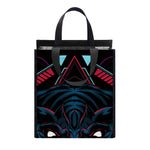 Dark Geometric Wolf Print Insulated Lunch Tote