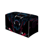 Dark Geometric Wolf Print Leather Tissue Box Cover