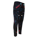 Dark Geometric Wolf Print Men's Compression Pants