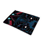 Dark Geometric Wolf Print Pet Cooling Mat Cover